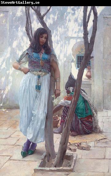 Ferdinand Max Bredt In a courtyard, Tunis